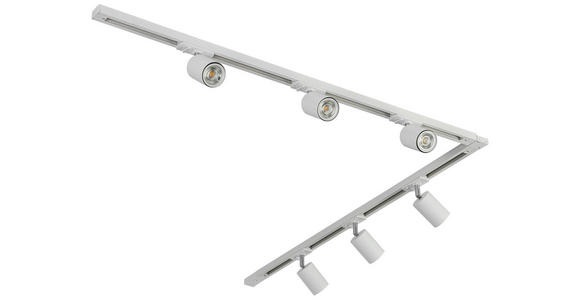 SCHIENENSYSTEM - Chromfarben/Weiß, Trend, Kunststoff/Metall (110/104/14cm) - Novel