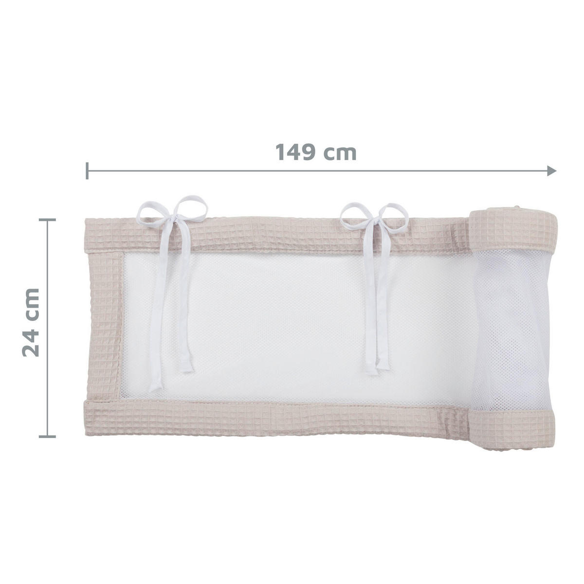 NESTCHEN  149/24/2 cm   - Grauweiß, Basics, Textil (149/24/2cm) - Babybay