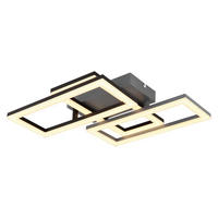 LED-DECKENLEUCHTE    61,4/34,1/9,3 cm  - Opal/Schwarz, Design, Kunststoff (61,4/34,1/9,3cm) - Globo