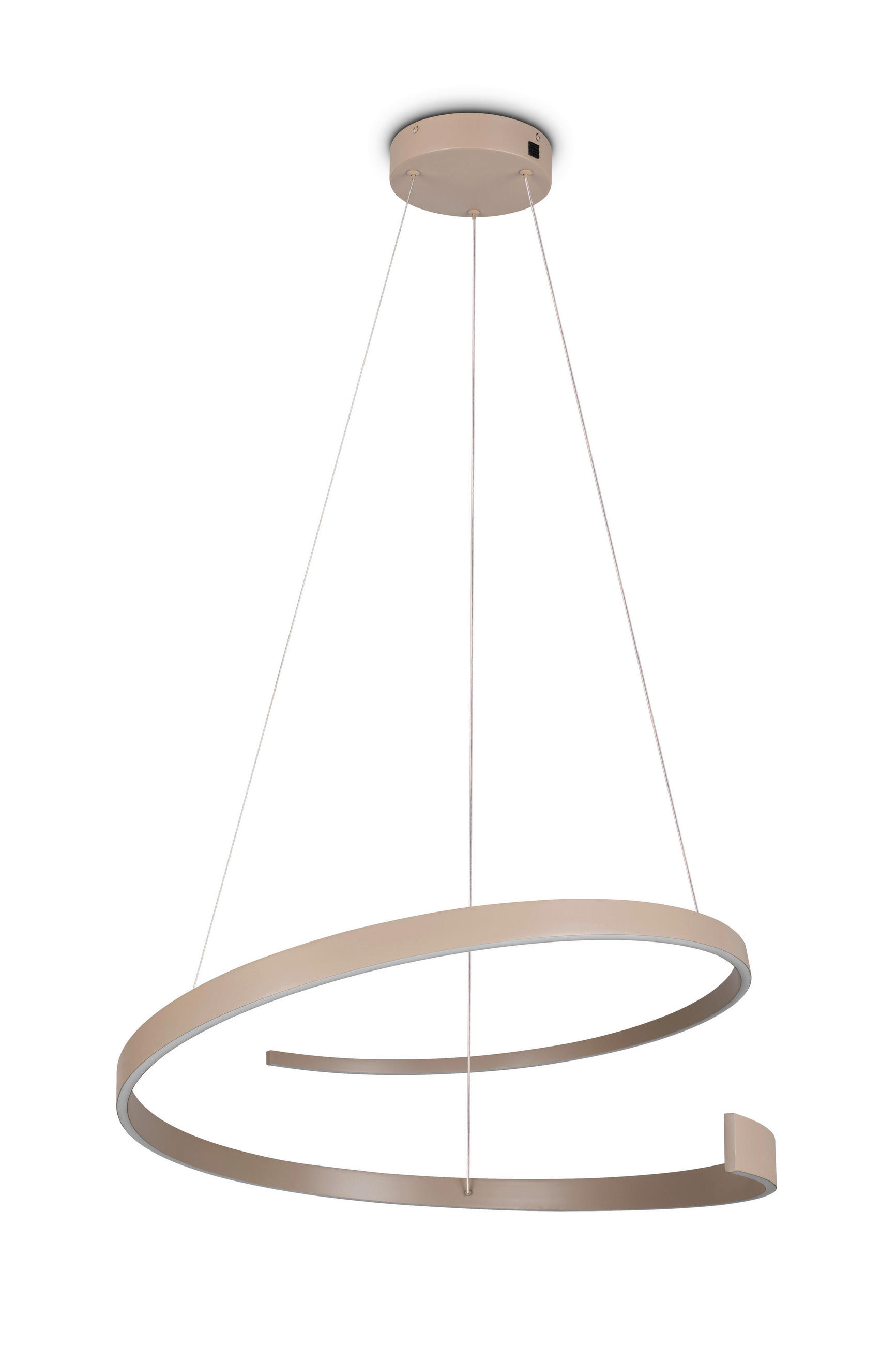 Cinque Led-Hängeleuchte Cinardi Taupe 200 cm