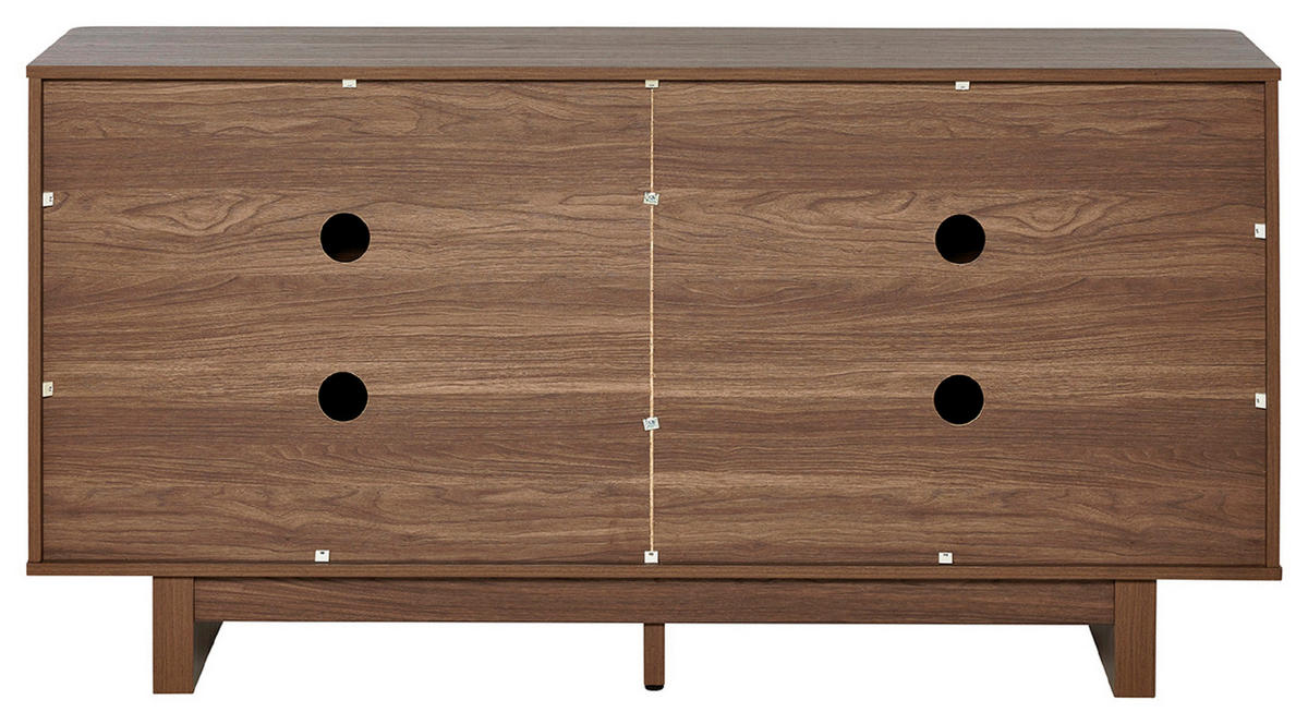 SIDEBOARD Chess  in 150/76/40 cm  - Walnussfarben/Alufarben, MODERN, Holzwerkstoff/Metall (150/76/40cm) - Livetastic