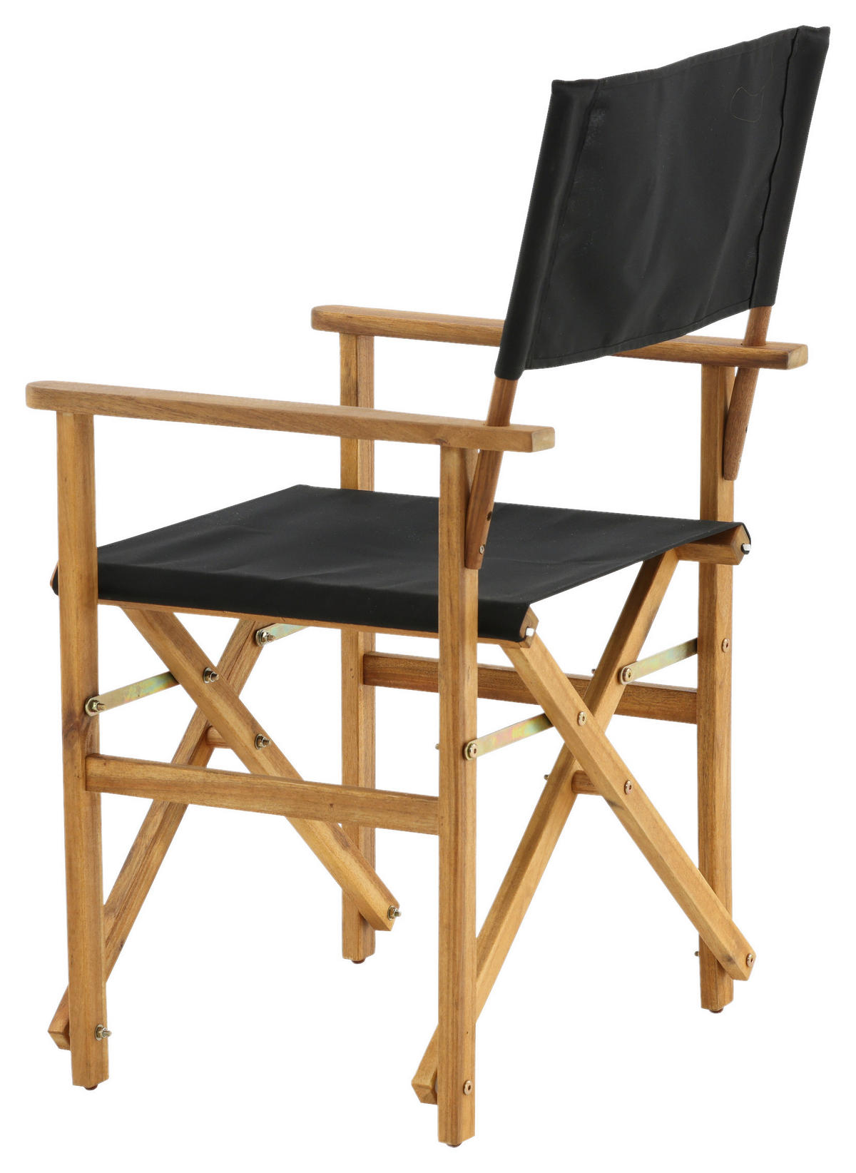 KLAPPSTUHL Textilgeflecht Akazie massiv Schwarz, Akaziefarben  - Schwarz/Akaziefarben, KONVENTIONELL, Holz/Textil (53/90/55cm) - Gardenson