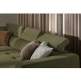 ECKSOFA in Struktur Olivgrün  205/284 cm  - Schwarz/Olivgrün, Design, Kunststoff/Textil (205/284cm) - Xora