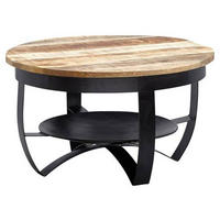 COUCHTISCH in Holz 60/60/34 cm  - Schwarz/Braun, Modern, Holz/Metall (60/60/34cm) - MID.YOU
