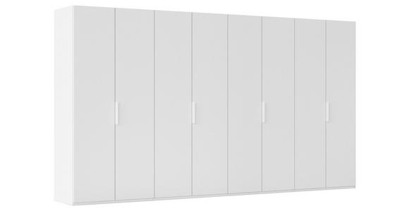 DREHTÜRENSCHRANK 400/235/61 cm,  in Weiß, 8-türig  - Weiß, Basics, Holzwerkstoff/Metall (400/235/61cm) - Novel