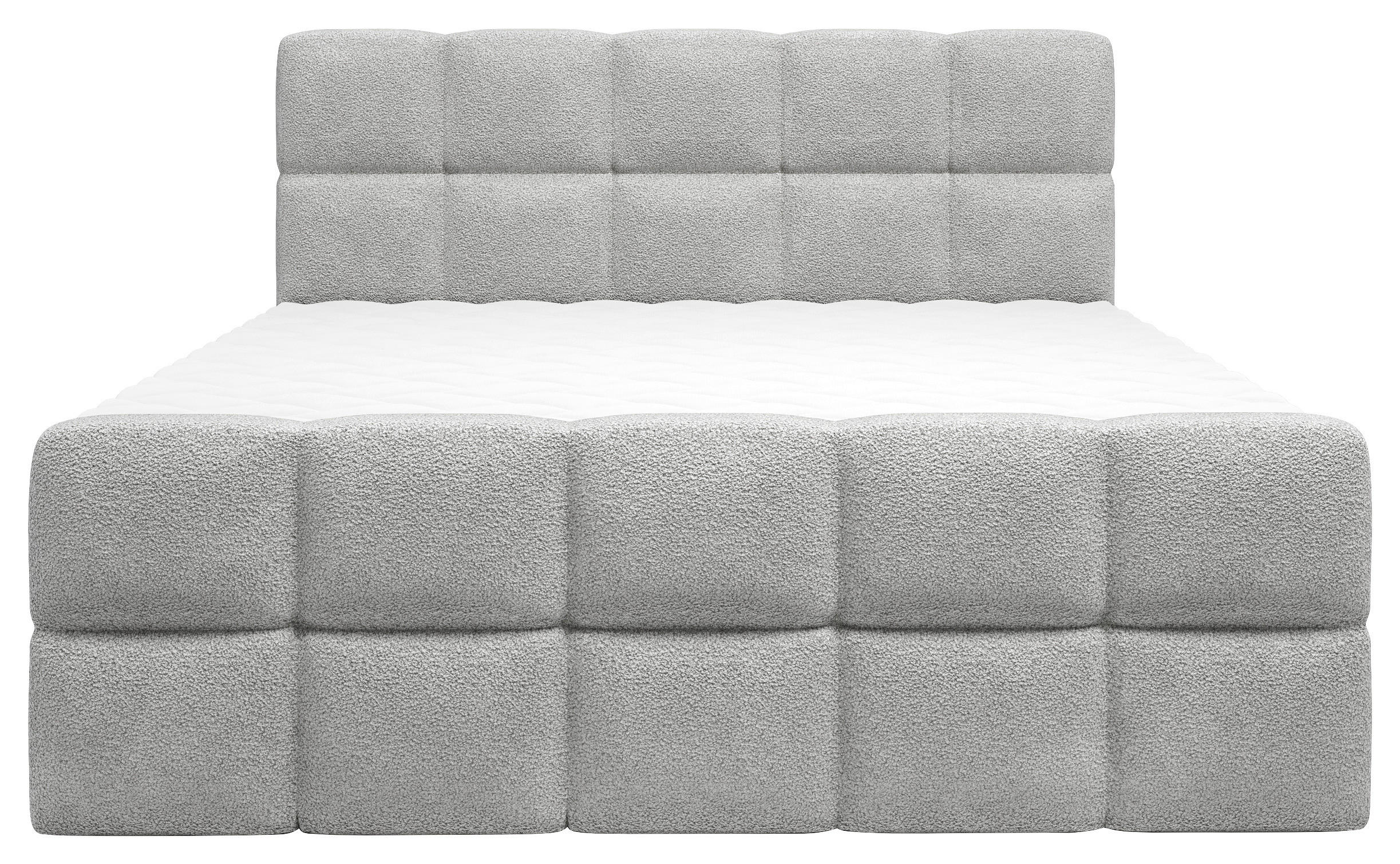 BOXBETT 180/200 cm  in Silberfarben  - Silberfarben, Design, Kunststoff/Textil (180/200cm) - Xora