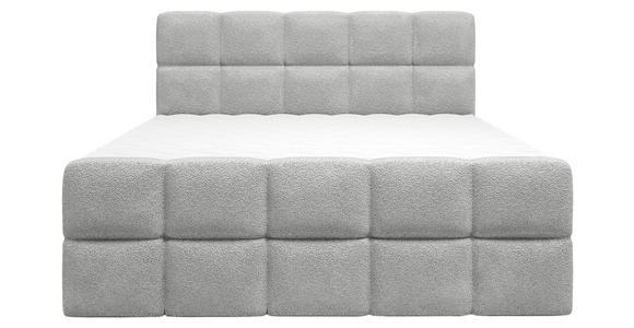 BOXBETT 180/200 cm in Silberfarben - Silberfarben, Design, Kunststoff/Textil (180/200cm) - Xora