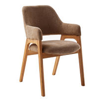 ARMLEHNSTUHL   Bouclé  Dunkelorange  - Wildeiche/Dunkelorange, Modern, Holz/Textil (56/86/62cm) - MID.YOU