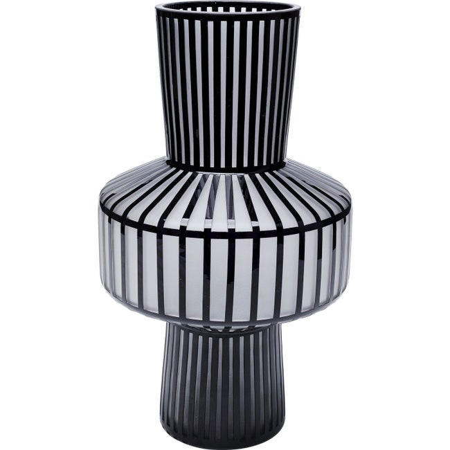 VASE  - Schwarz/Weiß, Design, Glas (23/42/23cm)