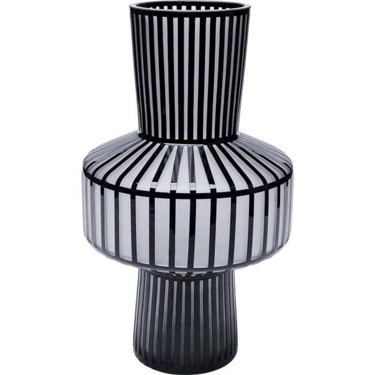 VASE  - Schwarz/Weiß, Design, Glas (23/42/23cm)