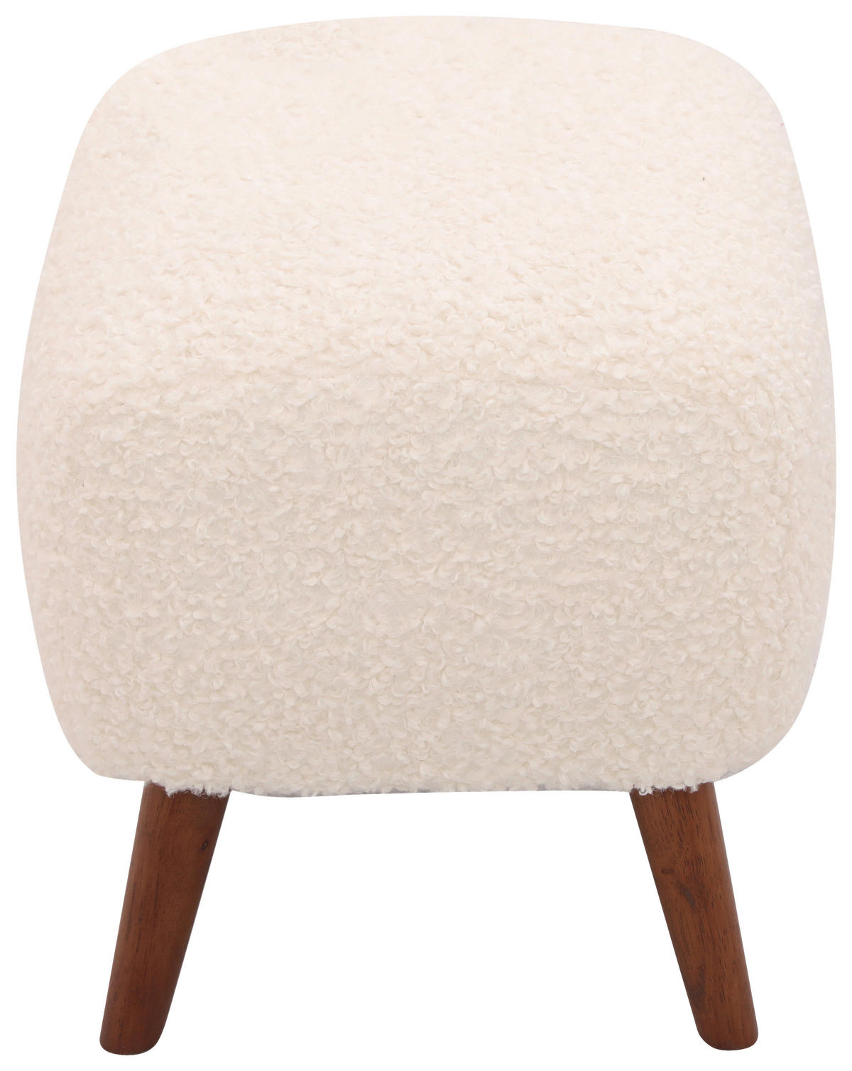HOCKER in Holz, Metall, Textil Weiß  - Kastanienfarben/Weiß, Design, Holz/Textil (54/40/40cm) - Livetastic