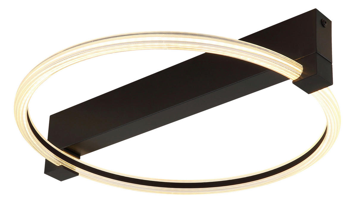 STROPNA LED-SVETILKA  Fletcher   3000 K 230 V  - črna/bela, Design, kovina/umetna masa (41,4/38/8,5cm) - Globo