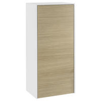 MIDISCHRANK 37/85/33 cm  - Eichefarben/Weiß, Design, Glas/Holzwerkstoff (37/85/33cm) - Musterring