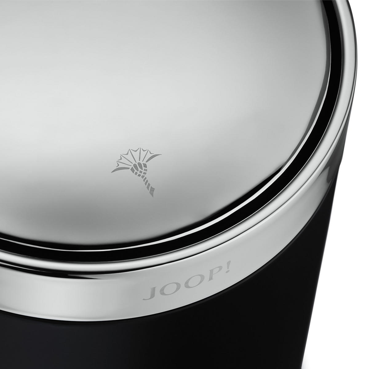 KOSMETIKEIMER Chromeline Black 6 L  - Chromfarben/Schwarz, Design, Kunststoff (18/26cm) - Joop!