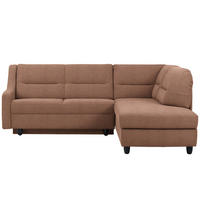 ECKSOFA in Chenille Braun  226/208 cm  - Schwarz/Braun, KONVENTIONELL, Textil (226/208cm) - Sedda