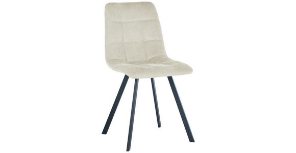 STUHL Cord Beige - Beige/Schwarz, Design, Textil/Metall (45/88/54,5cm) - Carryhome