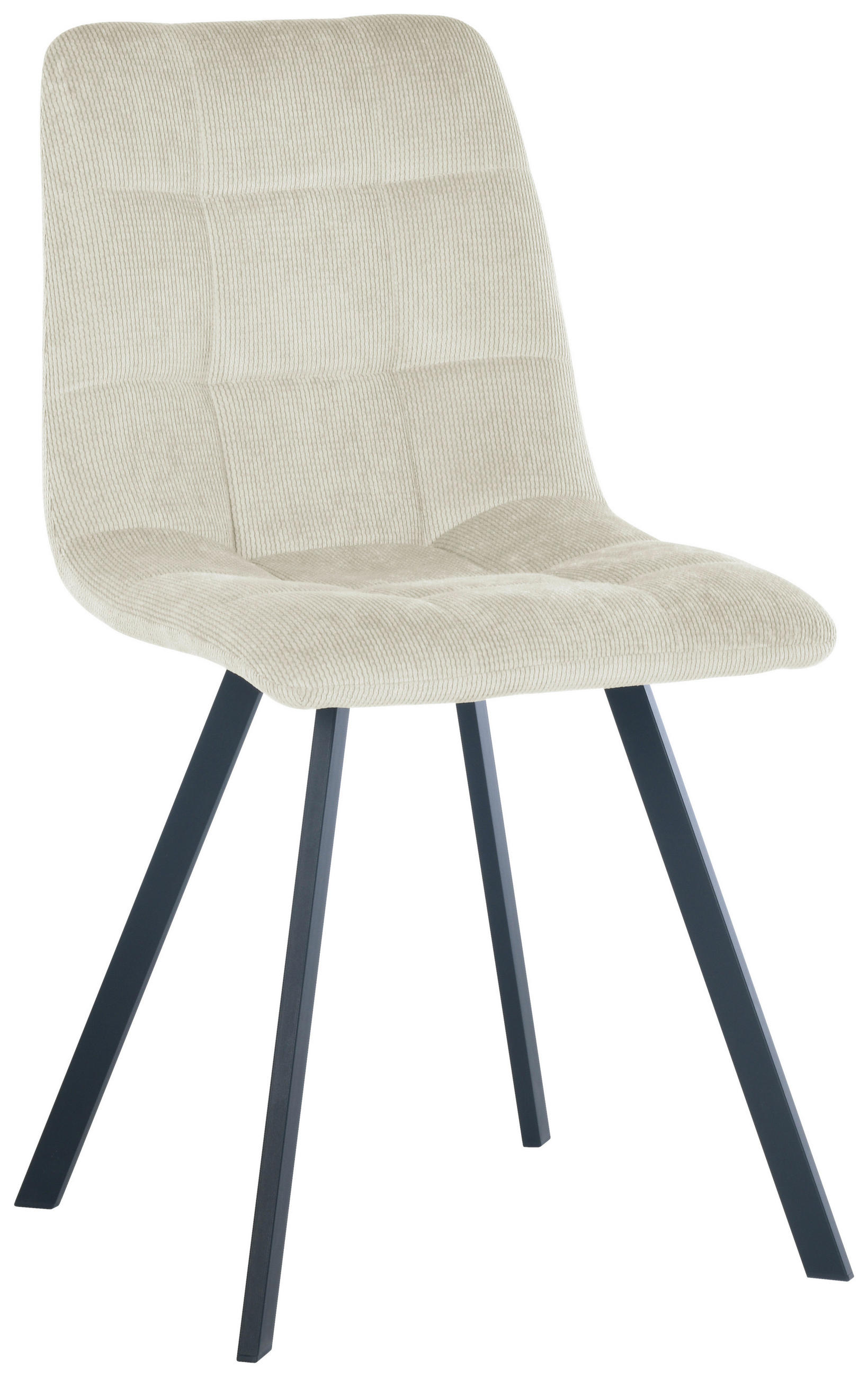 SCAUN in metal, textil bej