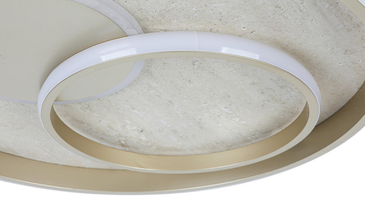 DECKENLEUCHTE  48/7 cm    - Champagner, Trend, Kunststoff/Metall (48/7cm) - Collett's Monde