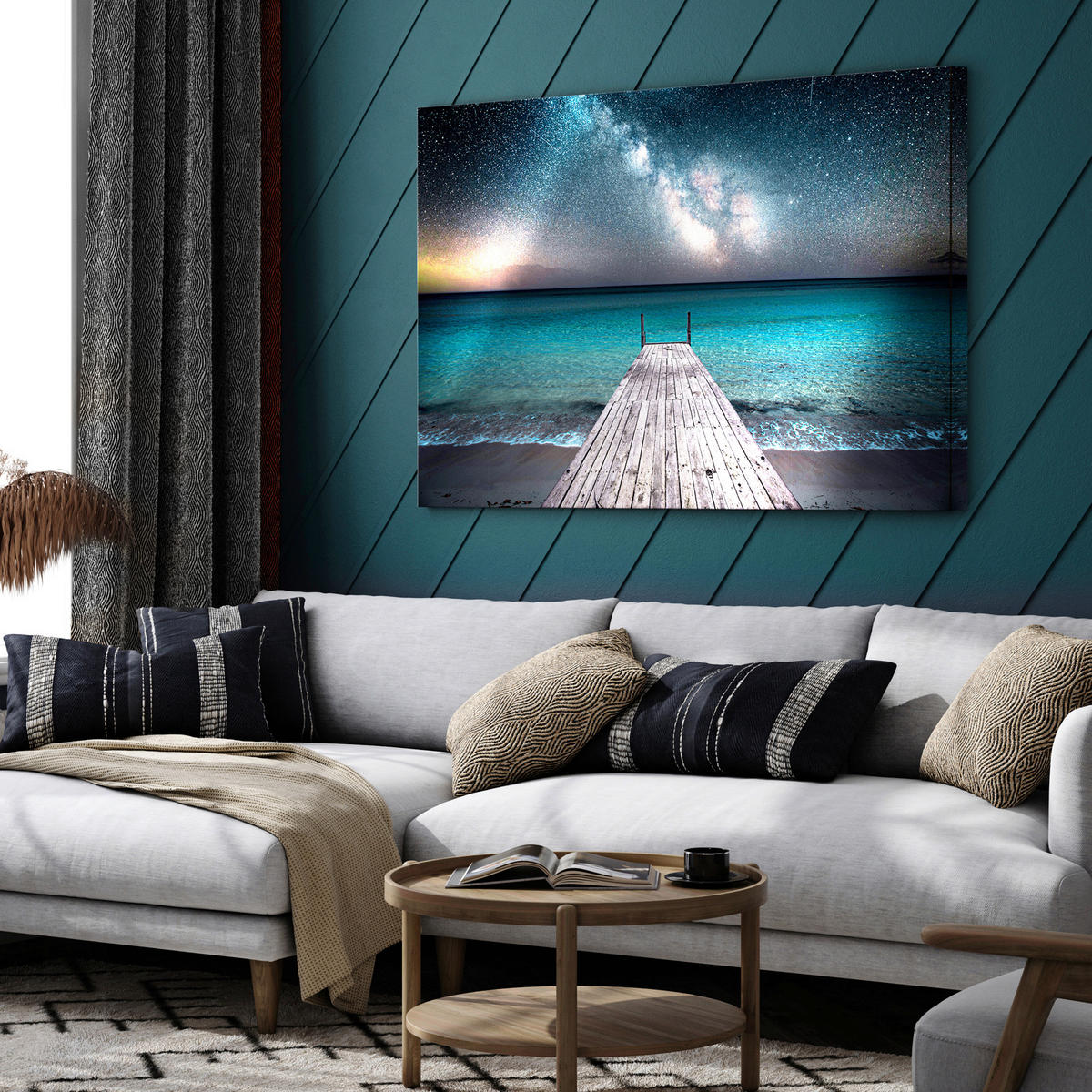 LEINWANDBILD Landschaft & Natur 85/113 cm  - Multicolor, Basics, Holz/Textil (85/113cm)