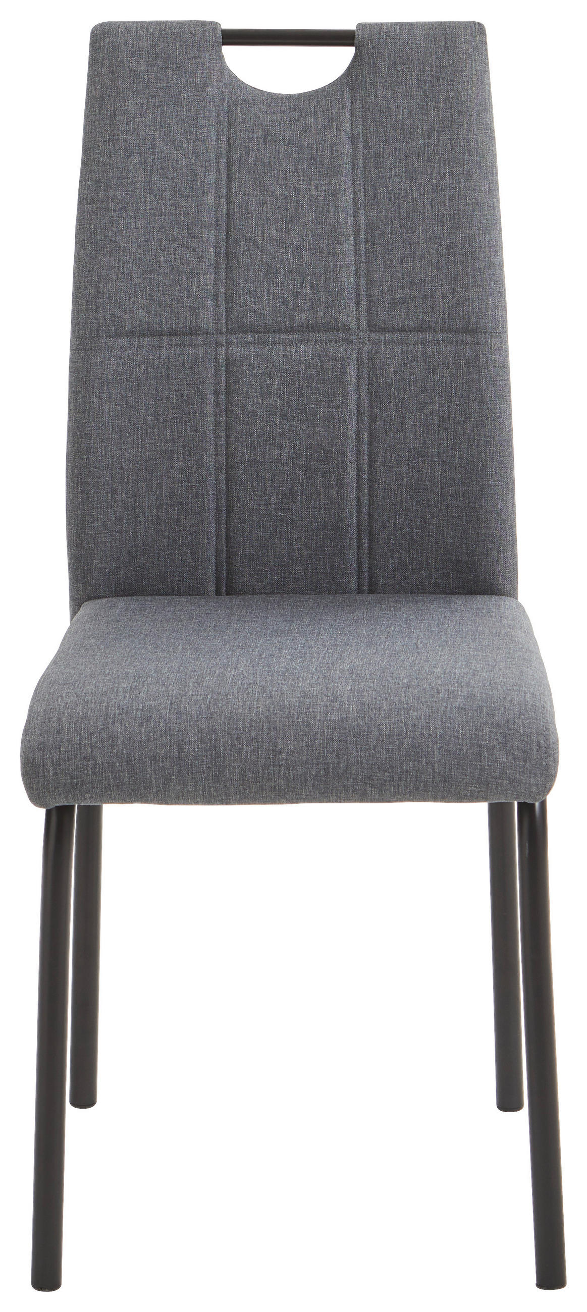 STUHL Mikrofaser Anthrazit, Schwarz  - Anthrazit/Schwarz, KONVENTIONELL, Textil/Metall (41,5/96,5/52,5cm) - P & B