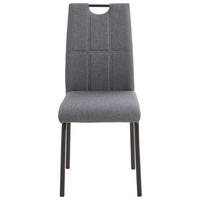 STUHL Mikrofaser Anthrazit, Schwarz  - Anthrazit/Schwarz, KONVENTIONELL, Textil/Metall (41,5/96,5/52,5cm) - P & B