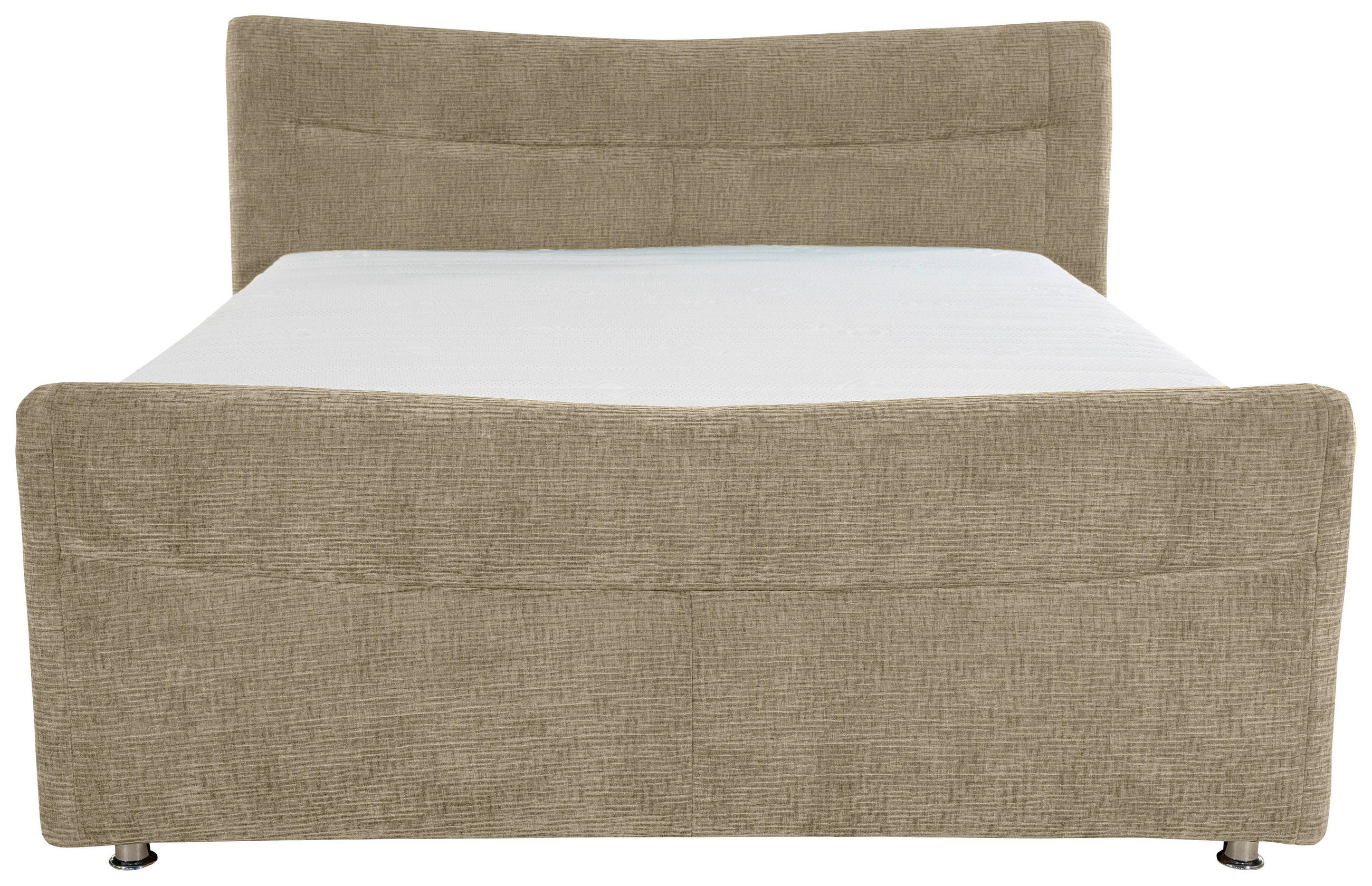 BOXSPRINGBETT 180/200 cm  in Hellbraun  - Hellbraun, KONVENTIONELL, Textil/Metall (180/200cm) - Esposa