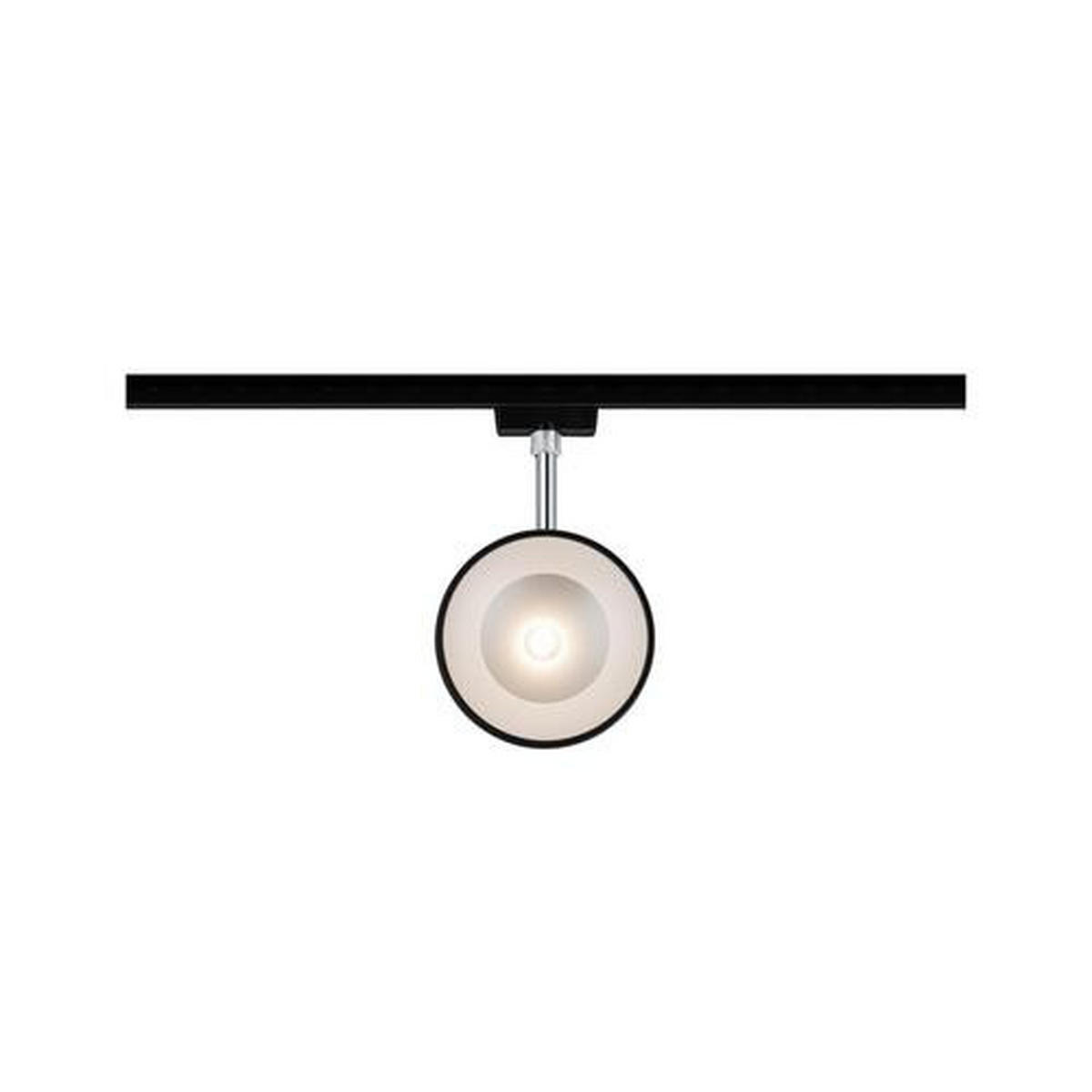 SCHIENENSYSTEM-STRAHLER Urail 12,3/19,1/7,8 cm   - Chromfarben/Schwarz, Design, Metall (12,3/19,1/7,8cm) - Paulmann