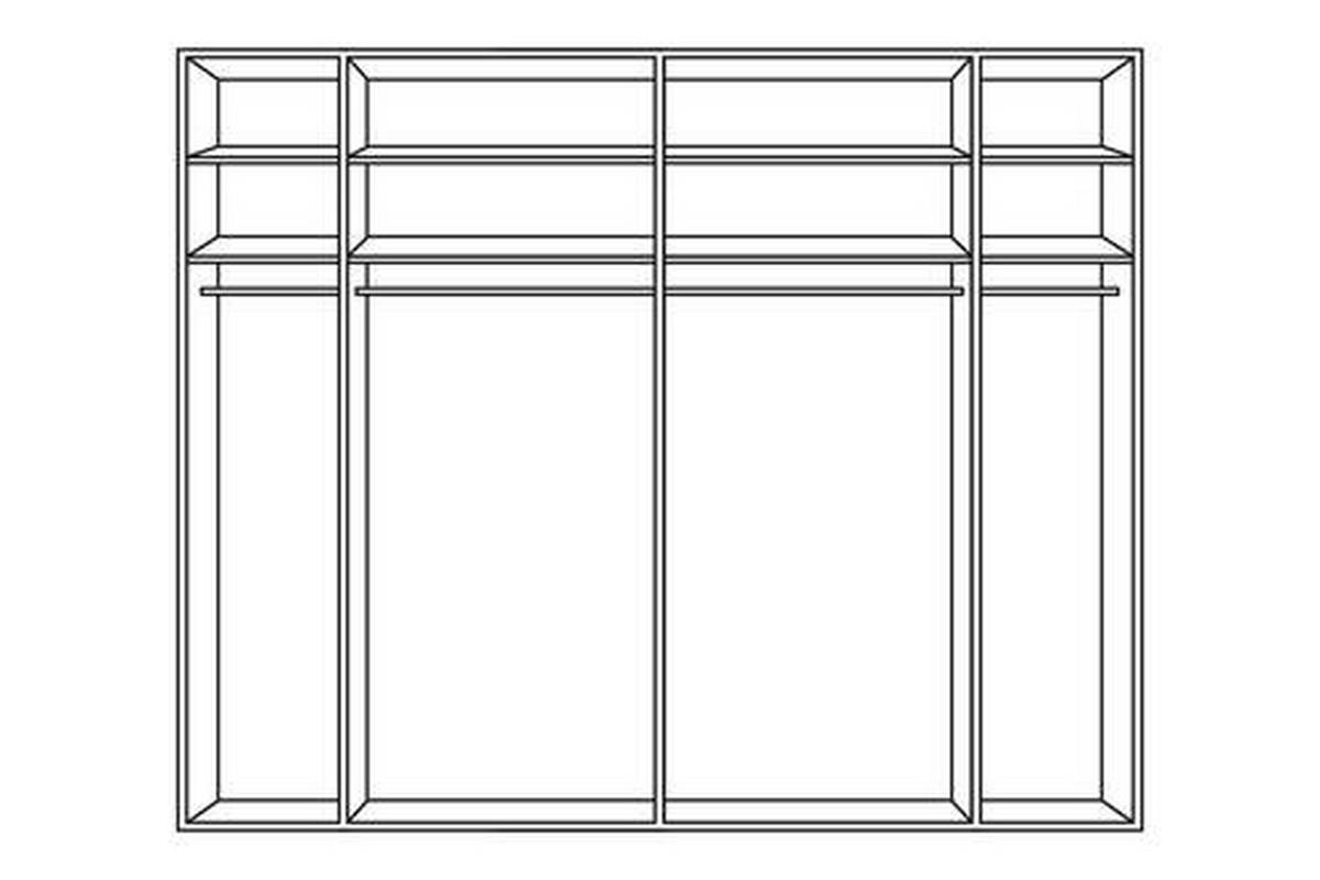 ARMOIRE À PORTES COULISSANTES in Anthrazit, Schwarz  - Anthrazit/Schwarz, Design, Glas/Holzwerkstoff (323/240/68cm) - Joop!