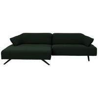 ECKSOFA  in Struktur Grün  165/276 cm  - Anthrazit/Grün, Design, Textil/Metall (165/276cm) - Himolla