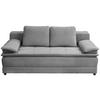 SCHLAFSOFA in Webstoff Grau  - Schwarz/Grau, Modern, Kunststoff/Textil (202/73-92/105cm) - MID.YOU