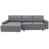 ECKSOFA  in Mikrovelours Grau  160/248 cm  - Alufarben/Grau, Design, Textil/Metall (160/248cm) - Sedda