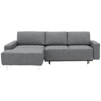 ECKSOFA  in Mikrovelours Grau  160/248 cm  - Alufarben/Grau, Design, Textil/Metall (160/248cm) - Sedda