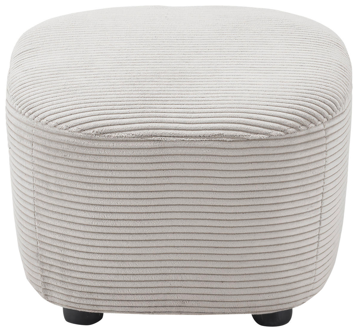 HOCKER Cord Hellgrau  - Hellgrau/Schwarz, Design, Kunststoff/Textil (54/41/57cm) - SetOne by Musterring