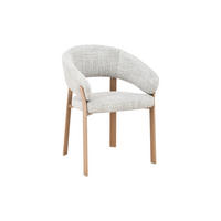 ARMLEHNSTUHL   Leinenoptik  Taupe, Eichefarben, Beige  - Taupe/Eichefarben, Design, Textil/Metall (57/79,5/61cm) - Xora