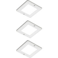 UNTERBAULEUCHTEN-SET - Edelstahlfarben/Alufarben, Basics, Kunststoff/Metall (8/8/0,5cm) - HKT