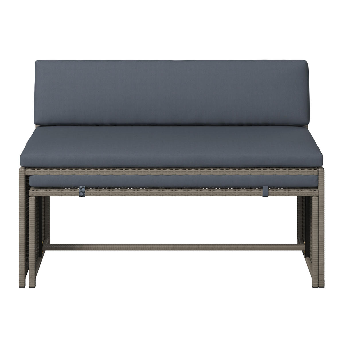 GARTENSET  - Grau, MODERN, Textil/Metall (115/92/74cm) - Ambia Garden