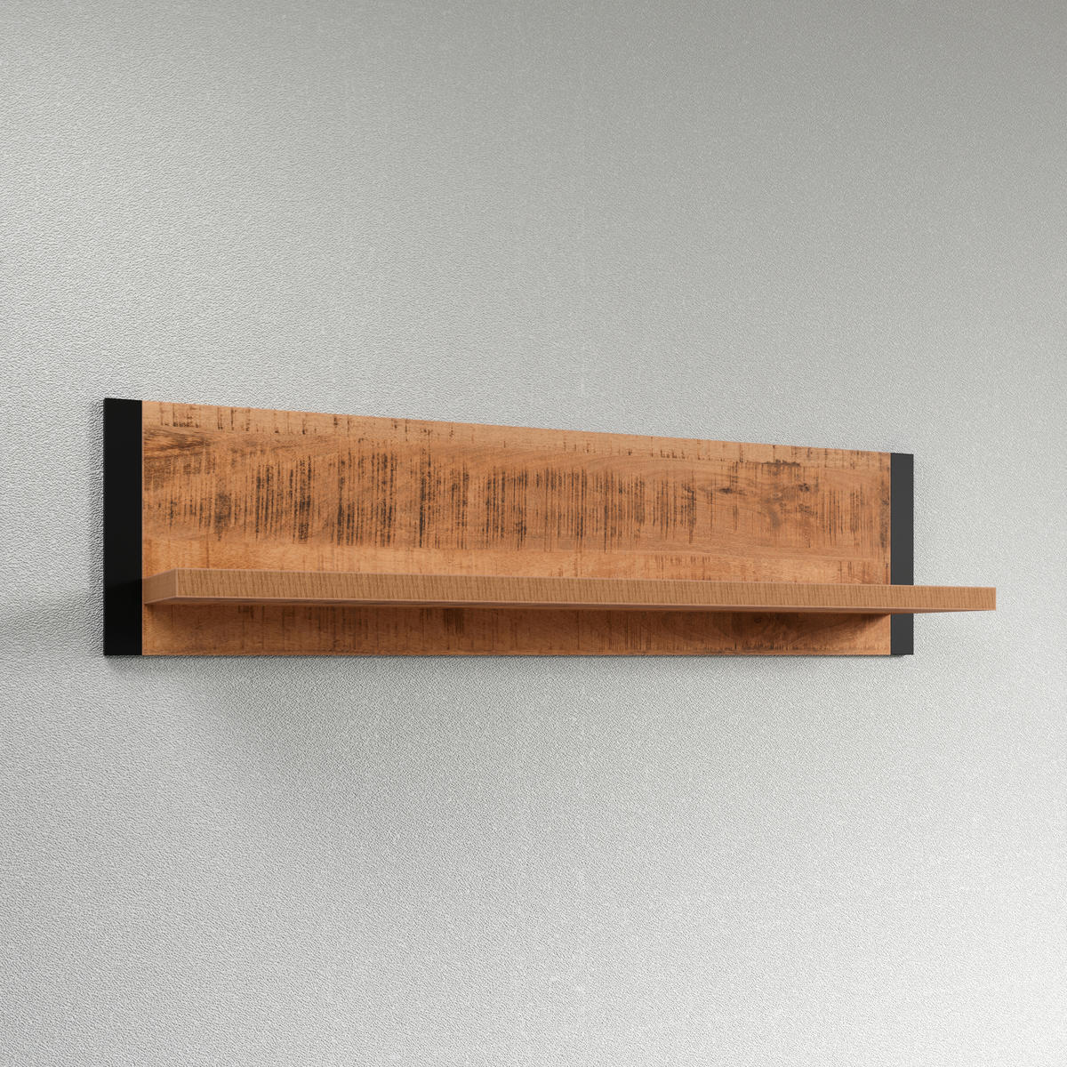 WANDBOARD in 110/28/23 cm Naturfarben, Schwarz  - Schwarz/Naturfarben, Basics, Holzwerkstoff (110/28/23cm) - MID.YOU