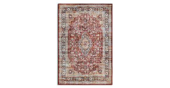 VINTAGE-TEPPICH 80/150/150 cm Asya Dunkelblau, Dunkelrot  - Dunkelblau/Dunkelrot, Design, Kunststoff/Textil (80/150/150cm) - Novel