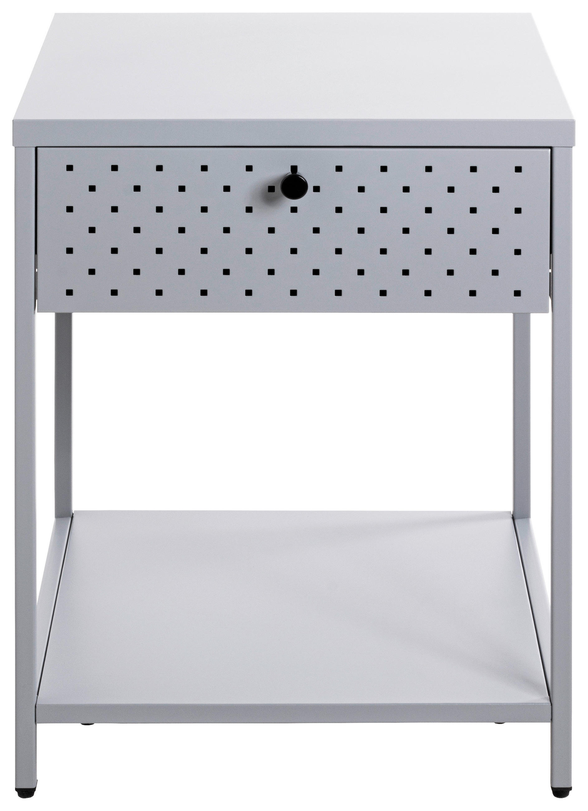 NOČNÍ STOLEK, šedá, 40/53/40 cm - šedá, Design, kov (40/53/40cm)
