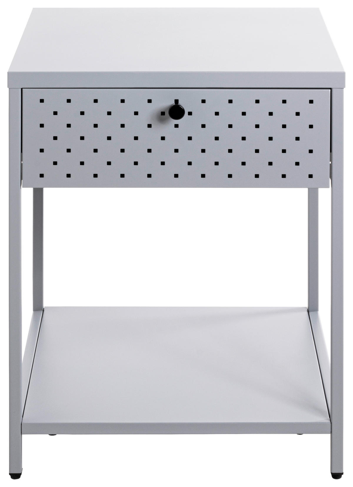 NOČNÍ STOLEK, šedá, 40/53/40 cm - šedá, Design, kov (40/53/40cm)