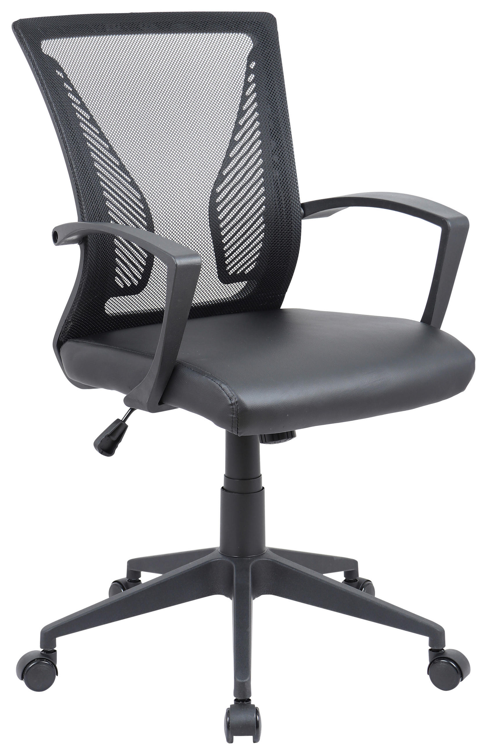 SNURRSTOL  i svart  - svart, Klassisk, metall/plast (48/92/46cm)