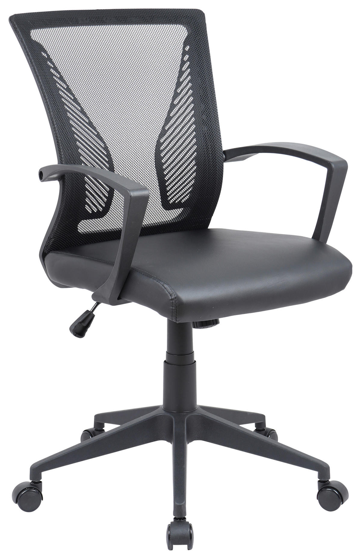 SNURRSTOL  i svart  - svart, Klassisk, metall/plast (48/92/46cm)