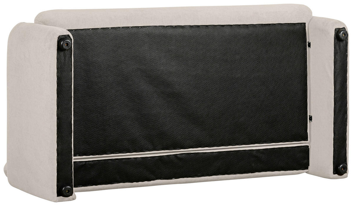 2-SITZER-SOFA Samt Creme  - Creme/Schwarz, Design, Holz/Kunststoff (148/83/76cm) - MID.YOU