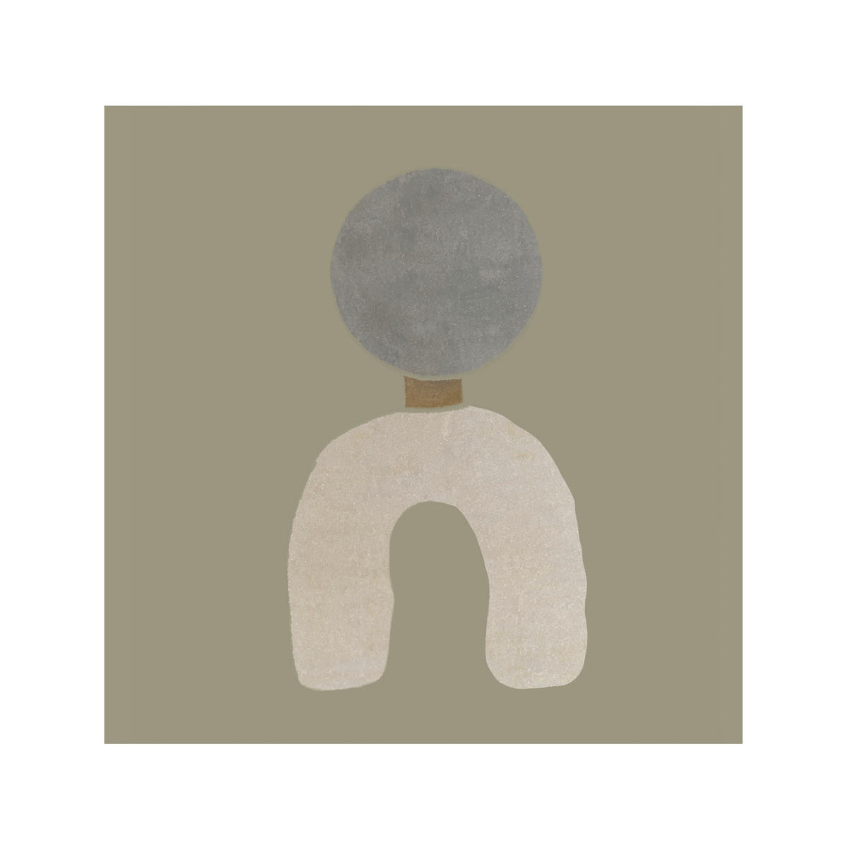 BILD 74/74/10 cm  - Beige/Schwarz, Basics, Holz/Kunststoff (74/74/10cm)