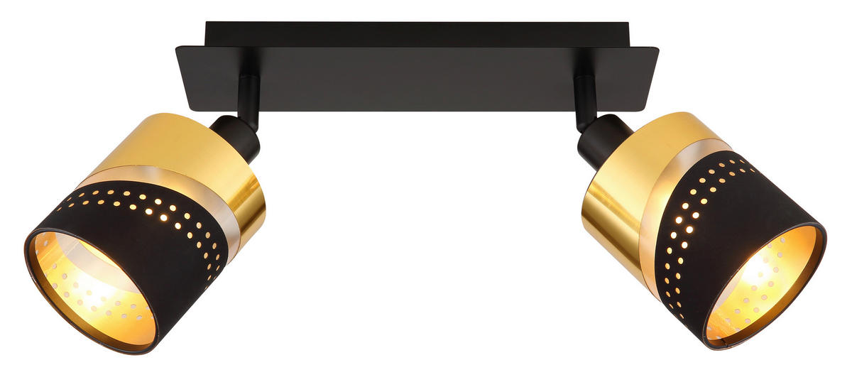 STRAHLER - Goldfarben/Schwarz, Basics, Kunststoff/Textil (25/9/20,5cm) - Globo