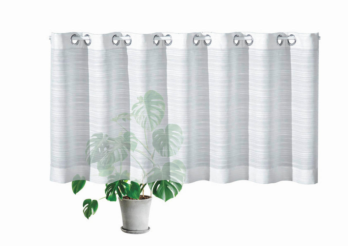 KURZGARDINE   140/50 cm   - Weiß, KONVENTIONELL, Textil (140/50cm)