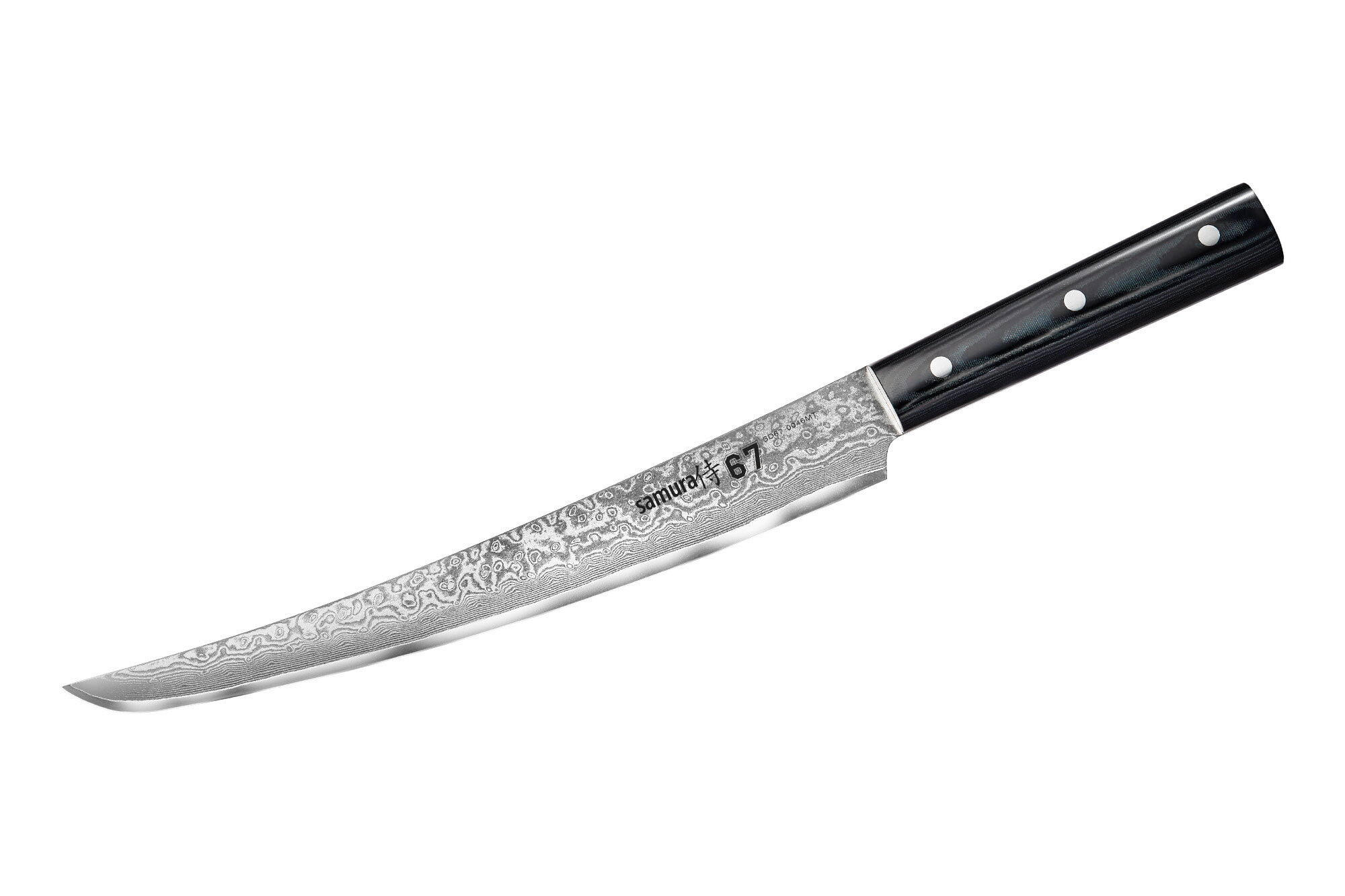 KUHINJSKI NOŽ  DAMASCU67 35.8/1.8/4 cm           nerjaveče jeklo - srebrne barve/črna, Basics, kovina/leseni material (35.8/1.8/4cm) - Samura