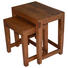 BEISTELLTISCHSET Akazie massiv rechteckig Braun - Braun, Basics, Holz (45/35,5/30/27,5/46/37,5cm) - CARRYHOME