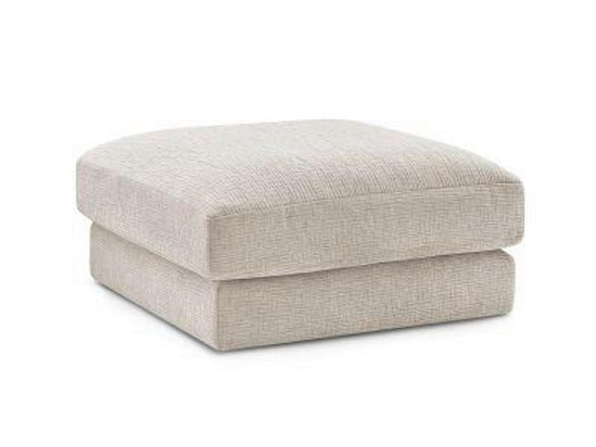 HOCKER LEONARD Struktur Beige  - Beige/Schwarz, MODERN, Kunststoff/Textil (86/43/86cm)