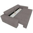 SCHLAFSOFA mit Liegefunktion, Schlafen auf Sitzhöhe, Rücken echt Webstoff Dunkelgrau - Dunkelgrau/Schwarz, KONVENTIONELL, Kunststoff/Textil (256/83/115cm) - Carryhome